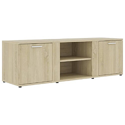 Maison Chic Meuble TV scandinave - Banc TV pour salon Chêne sonoma 120x34x37 cm Aggloméré -MN95472