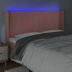 Acheter Maison Chic Tête de lit moderne à LED lumineuse pour chambre - Décoration de lit Rose 163x16x118/128 cm Velours -MN83482