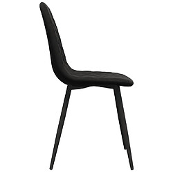 Maison Chic Lot de 2 Chaises à manger,Chaise pour cuisine,Solide Structure Noir Velours -MN86570 pas cher