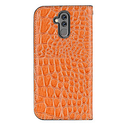 Avis Wewoo Etui à rabat horizontal en cuir texturé avec texture paillettée pour Huawei Mate 20 lite, avec fentes pour cartes et support (Orange)