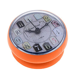 Avis Mini Horloge Murale Ventouse Résistant à L'eau Pour Cuisine Orange