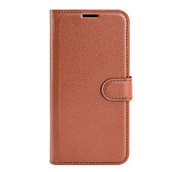 Etui en PU texture litchi avec support, marron pour votre Vivo iQOO Neo5 S