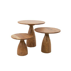 Lisa Design Henna - lot de 3 tables basses - bois d'acacia massif