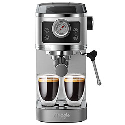 iceagle Machine à Expresso avec Buse à Mousse de lait CM1660B 1350W, 20 Bar Pression de l'espresso