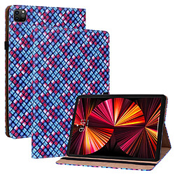 Etui en PU texture tissée avec support et porte-cartes bleu pour votre iPad Air (2020)/Pro 11-pouces (2020)/(2021)