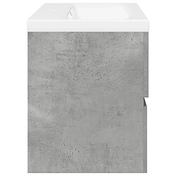 Acheter vidaXL Ensemble de meubles de salle de bain 2 pcs gris béton