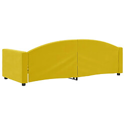 Acheter vidaXL Lit de repos sans matelas jaune 80x200 cm velours