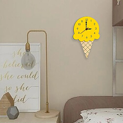 Acheter Wewoo Horloge murale décorative style crème glacée jaune