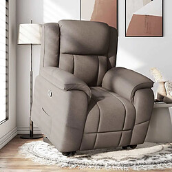 vidaXL Fauteuil inclinable taupe tissu