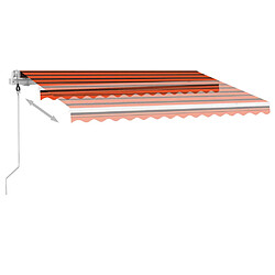 Acheter Maison Chic Auvent automatique | Store banne extérieur | Marquise capteur de vent/LED 300x250 cm Orange/marron -MN58867