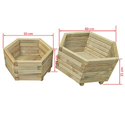 Avis vidaXL Ensemble de lit surélevé de jardin 2 pcs Bois de pin impregné