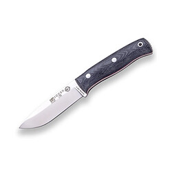 Couteau Lynx Joker Joker Joker CM111-P avec mango Micarta Negra et lame de 10,5 cm en acier inoxydable 1.4116 (MoVa) 190 grammes, comprend un étui en cuir avec silex + carte-cadeau multifonctionnelle.