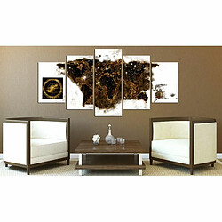 Paris Prix Tableau Imprimé Brown Map 100 x 200 cm