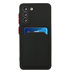 Coque en TPU antichoc avec porte-carte noir pour votre Samsung Galaxy S22 5G