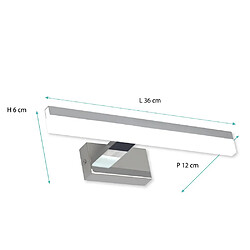 Applique de salle de bain 32 cm chrome (7W 560LM 4000K IP44) - Voltman