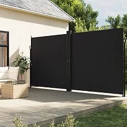 vidaXL Auvent latéral rétractable Noir 220x1200 cm