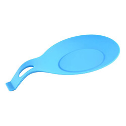 Support De Cuillère En Silicone Résistant à La Chaleur Ustensile De Cuisine Porte-spatule Outil Aide Bleu