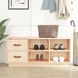 Maison Chic Banc à chaussures | Meuble de rangement à chaussures Meuble d'Entrée 100x34x45 cm Bois de pin massif -MN55019