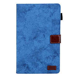 Wewoo Housse Coque Pour Galaxy Tab A Etui à rabat horizontal en cuir de style affaires 8.0 2019 / T290avec supportfente cartecadre photo et fonction veille / réveil bleu