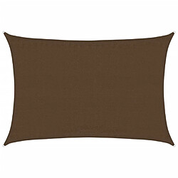 vidaXL Voile d'ombrage 160 g/m² Marron 3,5x4,5 m PEHD