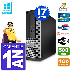 PC Dell 3020 SFF Intel i7-4790 RAM 4Go Disque 500Go Graveur DVD Wifi W7 - Occasion