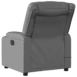 Avis vidaXL Fauteuil de massage inclinable Gris Similicuir