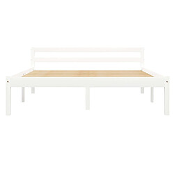 Avis Maison Chic Lit adulte - Lit simple Cadre de lit,Structure du lit Contemporain Blanc Bois de pin massif 120 x 200 cm -MN20970