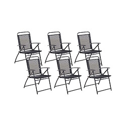 Beliani Lot de 6 chaises LIVO Métal Noir