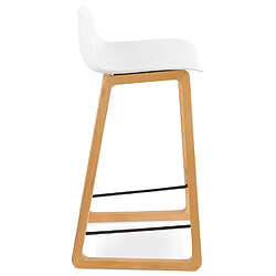 Acheter Alterego Tabouret snack mi-hauteur 'MAKI MINI' blanc style scandinave