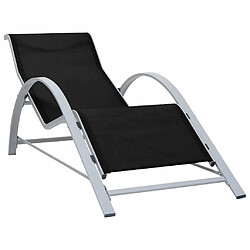 Acheter Maison Chic Lot de 2 Chaises longues avec table | Bain de soleil Relax | Transat Aluminium Noir -GKD64825