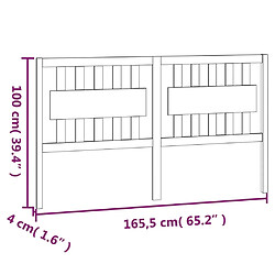 vidaXL Tête de lit 165,5x4x100 cm Bois massif de pin pas cher