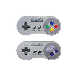 YP Select Manette sans fil rechargeable pour bouton bicolore Snes / Sfc Classic Edition