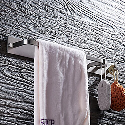 Acheter Universal Porte-serviettes en alliage d'aluminium noir Porte-serviettes brossé Suspensions Installation murale Accessoires de toilette Porte-serviettes de salle de bains Rail Single 40cm |