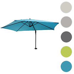 Mendler Parasol mural Casoria, parasol déporté pour le balcon, 3m, inclinable ~ turquoise