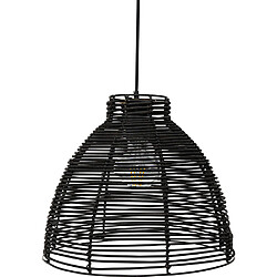 ICONIK INTERIOR Lampe suspendue style boho Bali en rotin naturel - Gian Noir