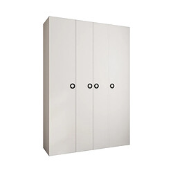 Abiks Meble Armoire à portes battantes Como 1 245,5/170/40 4 portes (blanc/noir)