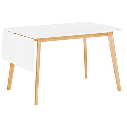 Acheter Beliani Table de salle à manger 120x80 cm blanche MEDIO