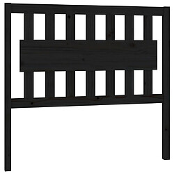 Maison Chic Tête de lit scandinave pour lit adulte,Meuble de chambre Noir 105,5x4x100 cm Bois massif de pin -MN77517