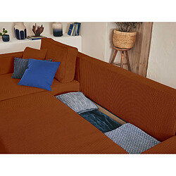 Acheter Bestmobilier Topaze - canapé d'angle réversible - 4 places - convertible avec coffre - en velours côtelé