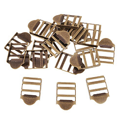 20pcs métal sangle échelle échelle boucles bagages sangle ajusteur bronze