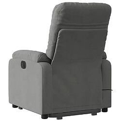 Avis vidaXL Fauteuil inclinable de massage gris foncé tissu microfibre