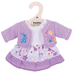 Bigjigs Toys Robe/Cardigan Lilas 34cm Poupée Douce