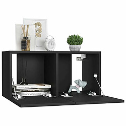 Acheter Maison Chic Ensemble de meubles TV 10 pcs | Banc TV Moderne pour salon | Meuble de Rangement - Noir Aggloméré -MN27504