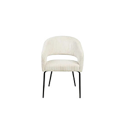 Lisa Design Miranda - lot de 2 chaises - beige - en velours côtelé