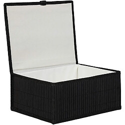 Avis Helloshop26 Set de 3 paniers corbeille de rangement décoration en bambou noir 13_0002491_2