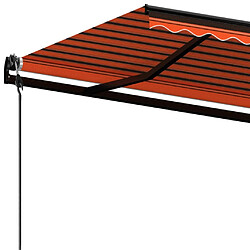 Acheter vidaXL Auvent rétractable automatique 400x350 cm Orange et marron