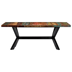 vidaXL Table à manger 200x100x75 cm Bois de récupération solide