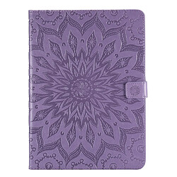 Etui en PU motif tournesol avec support violet pour votre Samsung Galaxy Tab A7 10.4 (2020)/T505/T500