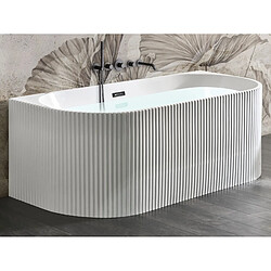 Beliani Baignoire murale blanche 167 x 73 cm GOCTA