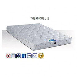 Inside 75 Matelas AIRGEL 120 cm 18 cm d'épaisseur accueil mousse à mémoire de forme thermorégulante.